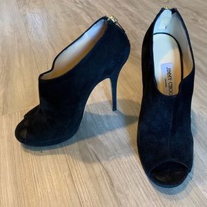 Jimmy choo black suede heels